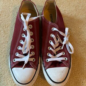 Maroon Converse Low Tops